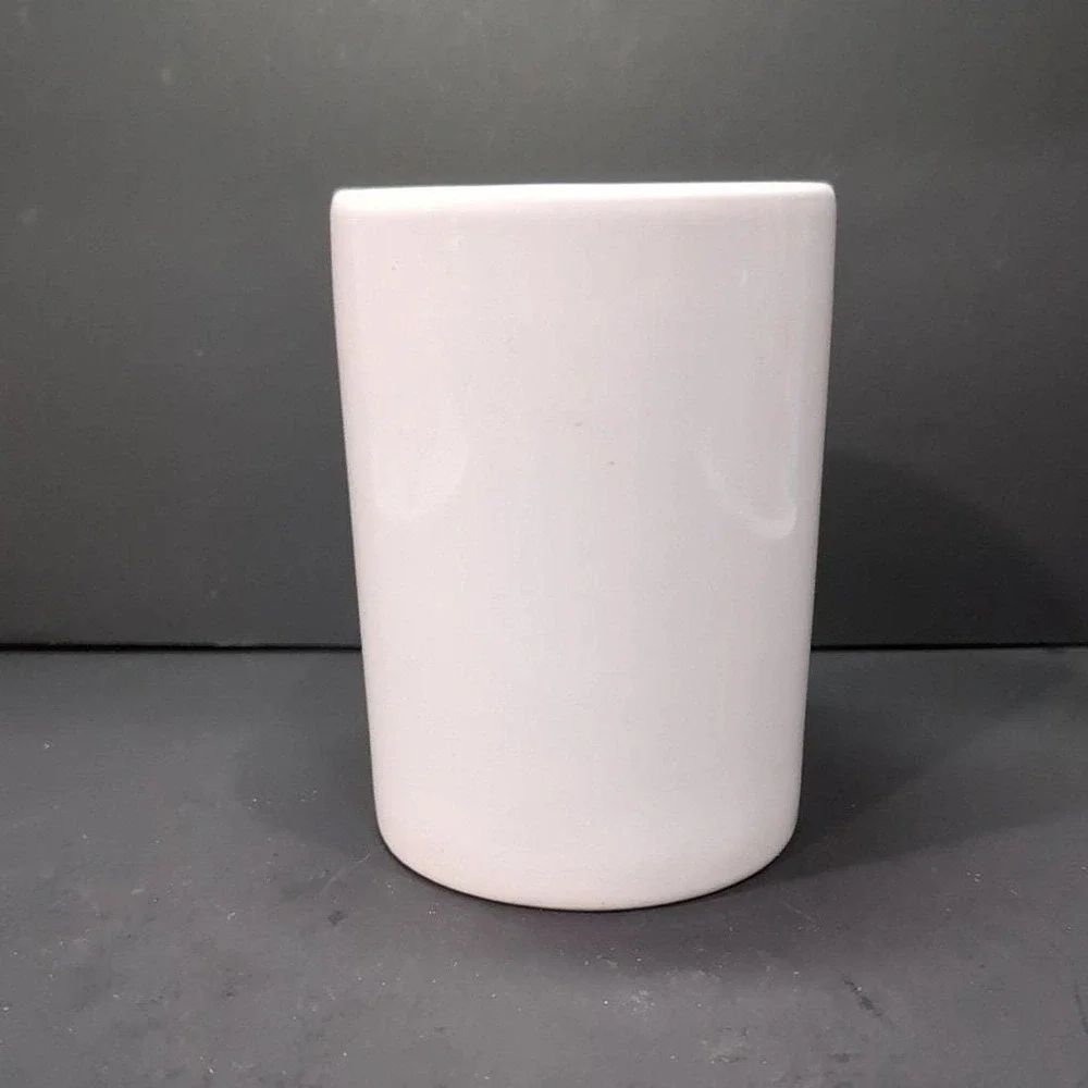 ALCO Industries White Ceramic Crock, Tools or Utensils Holder, Kitchen Organizer